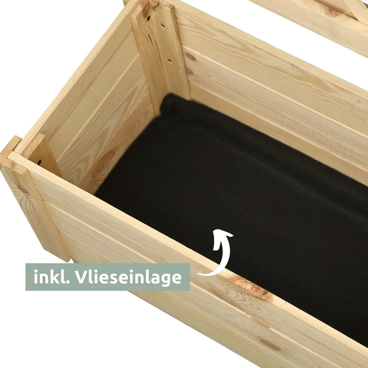 2er Set Pflanzkästen mit Rankgitter - Kiefer - 98 x 34 x 104cm – Bild 8