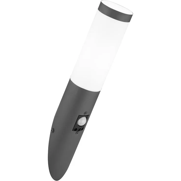 Wandleuchte, Edelstahl, anthrazit, Sensor, H 41 cm, BOSTON