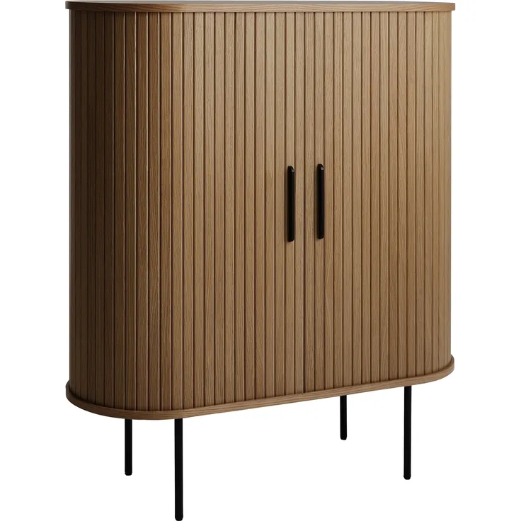 Barschrank >NOLA< in Eiche smoked, MDF furniert - 130x75x40cm (BxHxT)