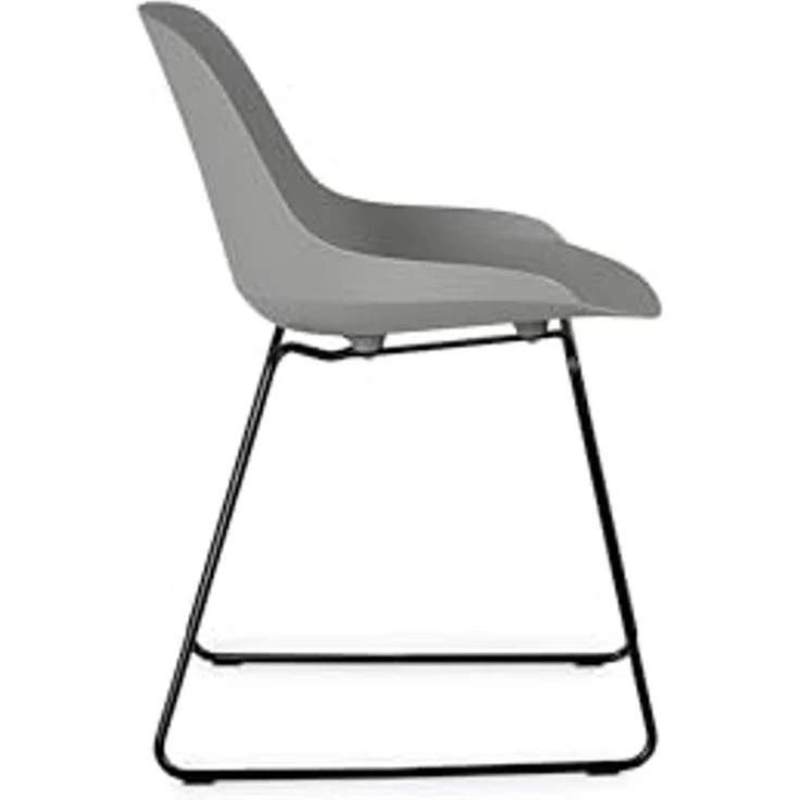 Julian Bowen 2er-Set Rocco-Stühle, Hellgrau, Polypropylen, 80 x 49 x 51,5 cm – Bild 6