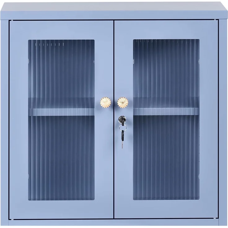 Wandschrank HARLYN 60 cm Metall Blau – Bild 5