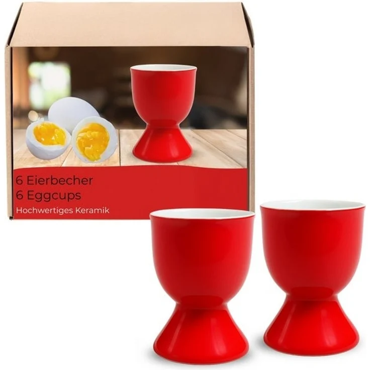 matches21 HOME & HOBBY Eierbecher, (6-tlg), Spülmaschinenfeste Eierhalter für Frühstückstisch – Bild 4