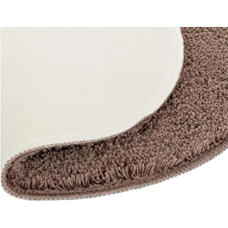 Brandsseller Badematte Rund Ø 60 cm Badteppich Badvorleger Badezimmerteppich Duschvorleger Taupe – Bild 5