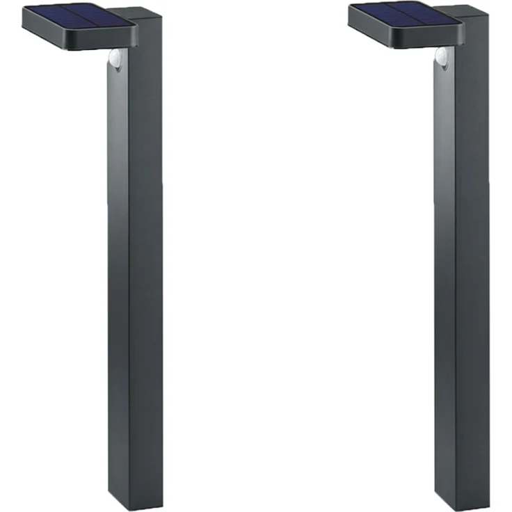 LED Solar Wegeleuchten 2er Set Außenleuchte mit Bewegungsmelder in Anthrazit – Bild 2