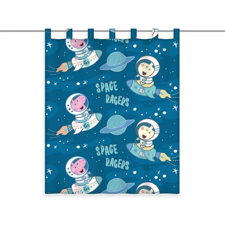 Gardine Vorhang Fertiggardine Peppa Pig Wutz Glow in the dark 140x160 cm