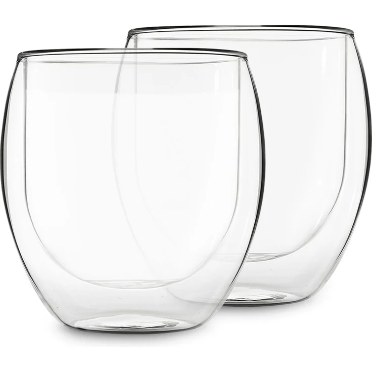 Trinkglas Jumbo | Doppelwandig | Hochwertiges Borosilikatglas | 2 x 410 ml | Unikat Transparent – Bild 6