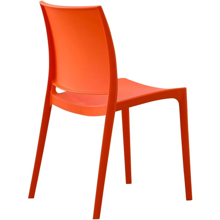 CLP 2er Set Gartenstühl Meton mit Lehne stapelbar wetterfest UV-beständig bis 150 kg,orange – Bild 6