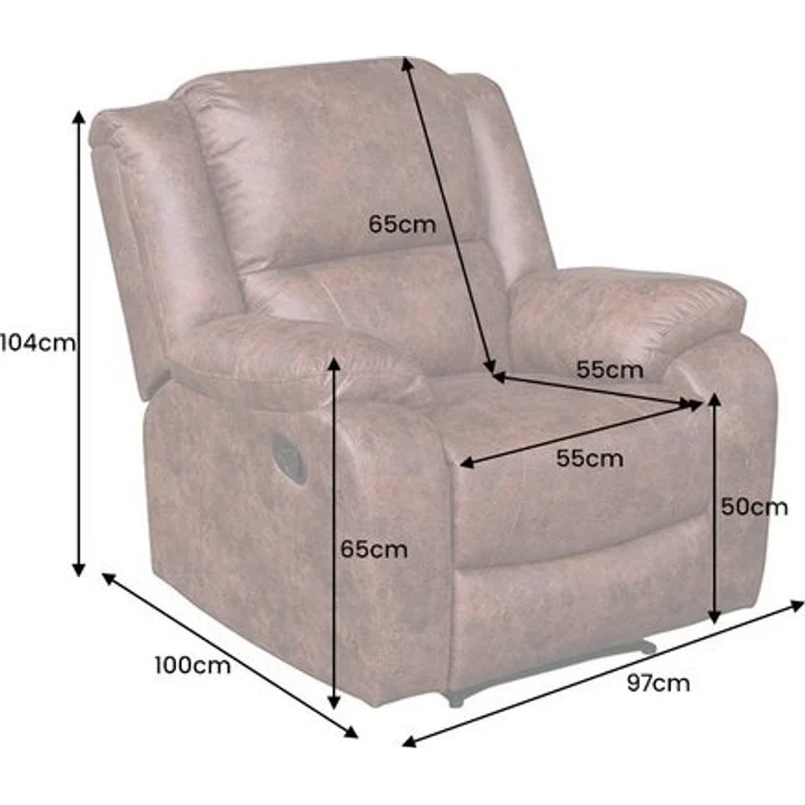 riess-ambiente TV-Sessel HOLLYWOOD braun – Kinosessel, verstellbare Rückenlehne, Kunstleder (Einzelartikel, 1-St), bequemer Relaxsessel mit Lehnenverstellung – ideal fürs Wohnzimmer – Bild 4