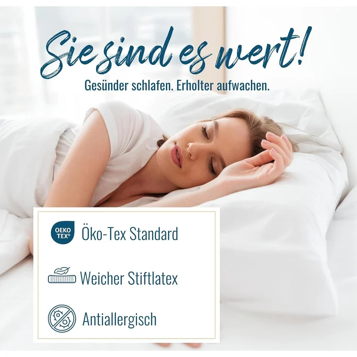 Sympathica Nackenstützkissen Stift- Latex Nackenkissen orthopädisch – Bild 5