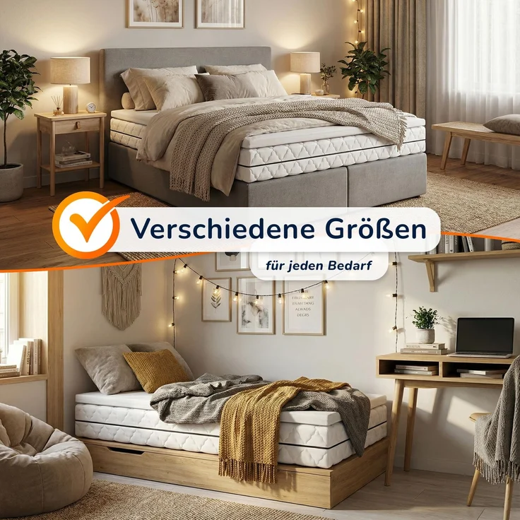 Viscoelastische Matratzenauflage ohne Bezug 210x80x4 cm – Bild 5