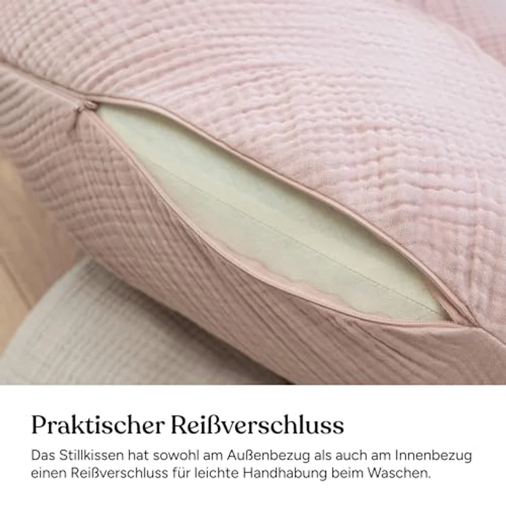 Ehrenkind Stillkissen Musselin aus hochwertiger Bio Baumwolle, Schwangerschaftskissen, Seitenschläferkissen, OEKO-TEX® STANDARD 100 Klasse 1 zertifiziert – Bild 8