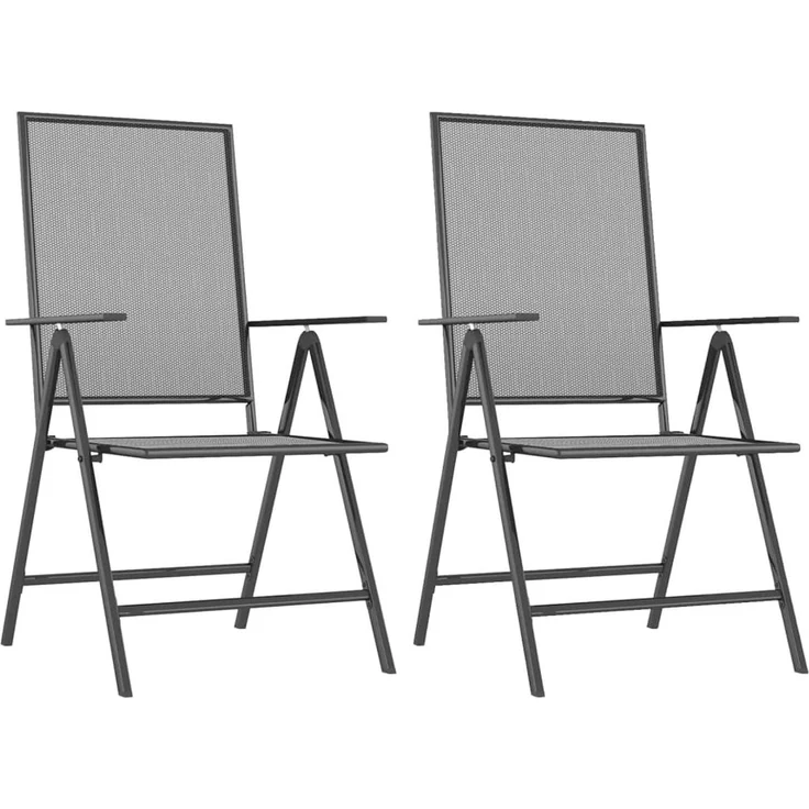 Garten Essgruppe 2 Personen Stühle Gartentisch Balkon klappbare Stahl 3-tlg – Bild 4