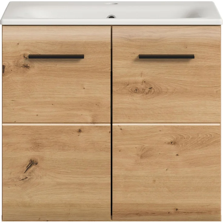 Waschtisch inkl. Waschbecken (B/H/T: 60x55x46 cm) in Artisan Oak Nachbildung und Artisan Oak Nachbildung – Bild 2