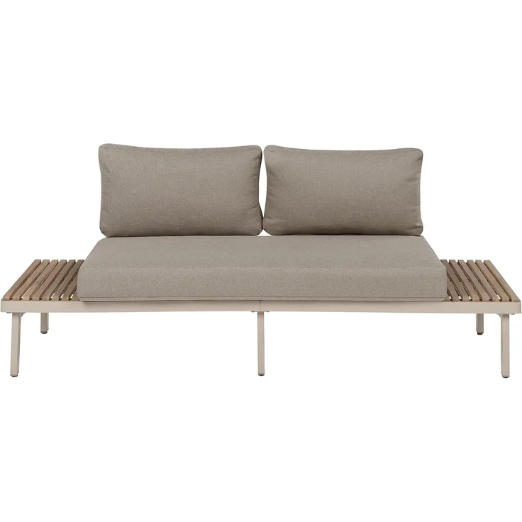 Gartensofa 2-Sitzer FIVIZZANO Akazienholz Beige – Bild 1