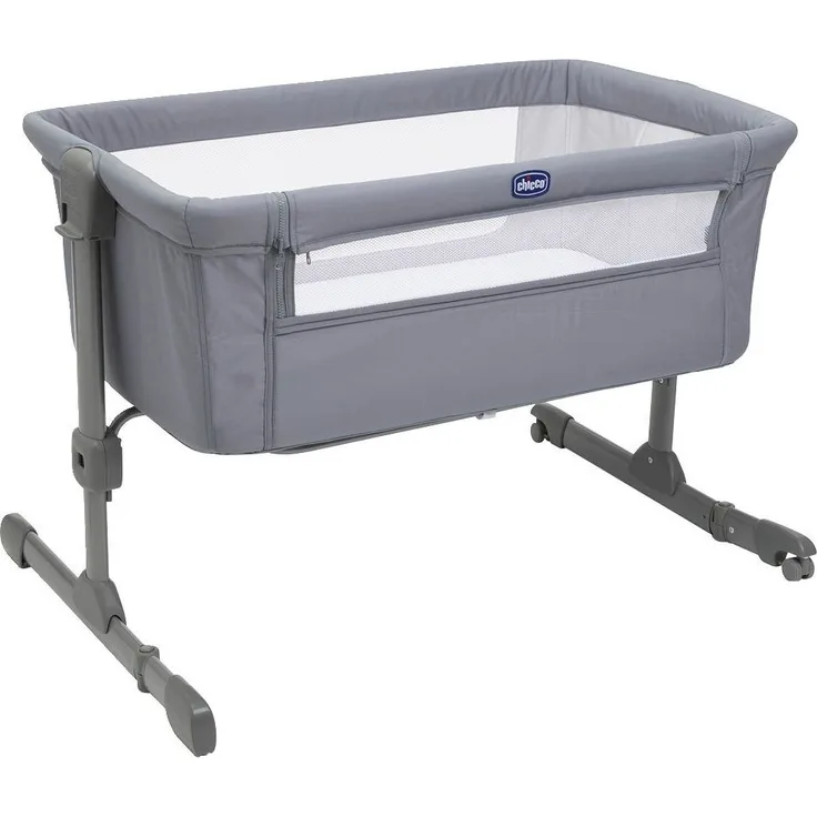 Chicco Next2Me Essential Neugeborenen Beistellbett, Nachhaltig, Kompatibel mit verschiedenen Betten, Höhenverstellbar, Neigbar, Gute Luftzirkulation, Matratze und Tasche enthalten, 0-6 Monate
