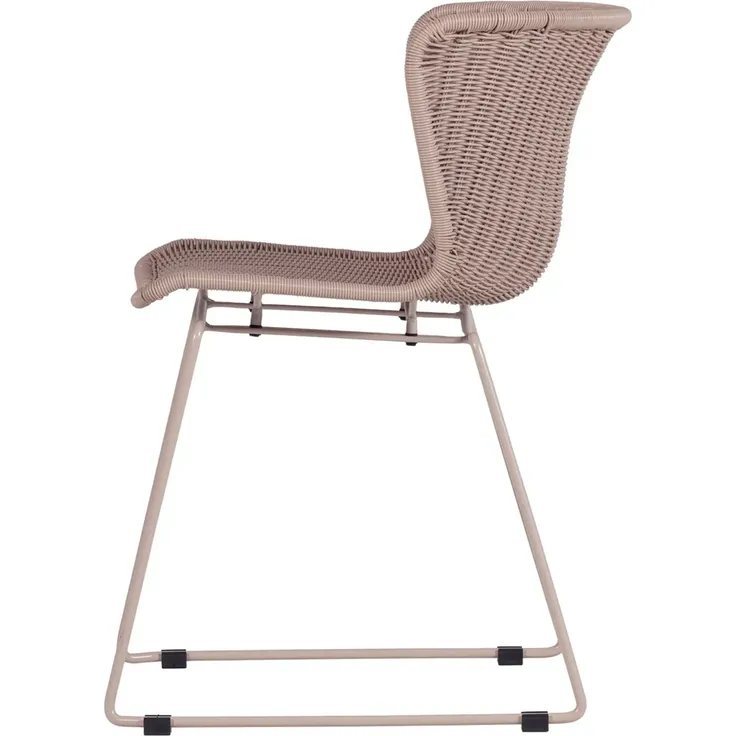 2er-Set Gartenstuhl Wings - Metall & Poly-Rattan, Sand – Bild 3