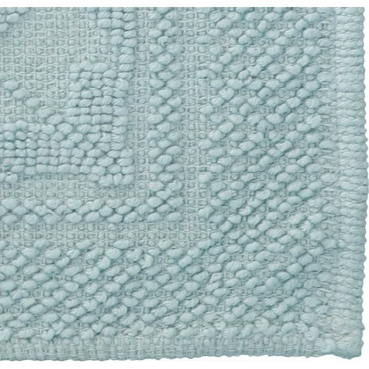 Grafelstein Badematte Badematte LODGE aqua türkis Reliefmuster Strandhaus Bad Hamptons Long, keine, keine, Baumwolle, rechteckig