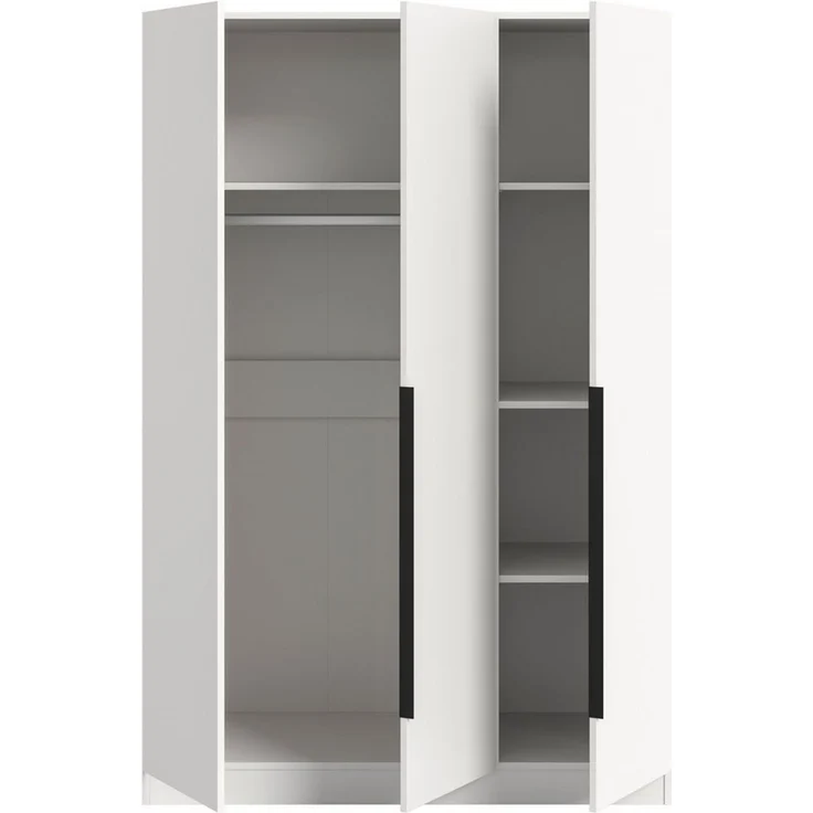 Home affaire Kleiderschrank Skarde Schlafzimmerschrank, Garderobe, Schrank (Otto Bestseller Garderobe Schlafzimmerschrank) Breite: 120 cm, weiß, Kleiderstange 4 Böden – Bild 3