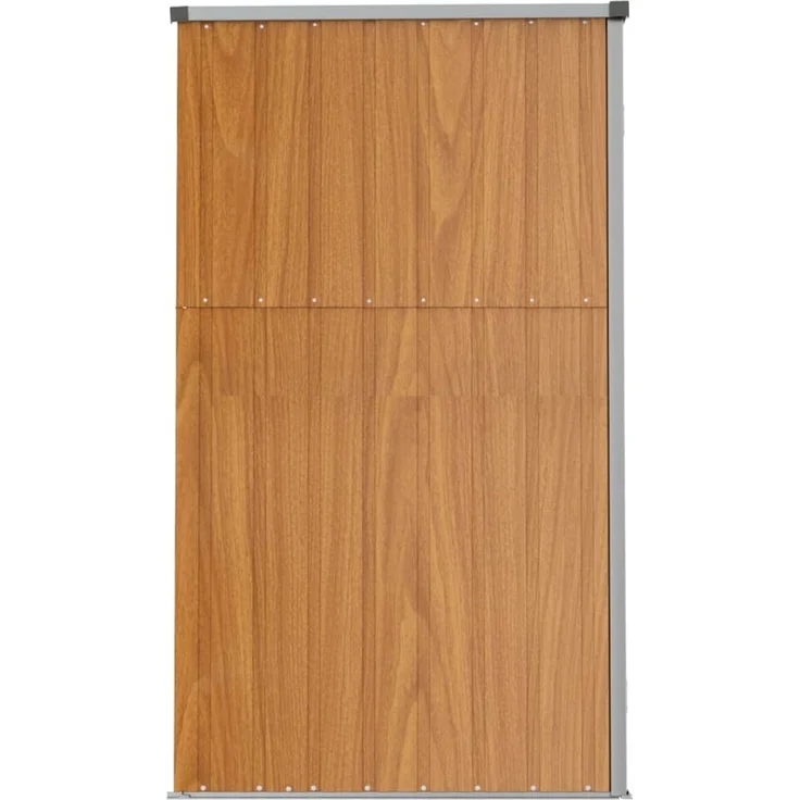 vidaXL Gerätehaus Braun 225x89x161 cm Verzinkter Stahl 316216 – Bild 5