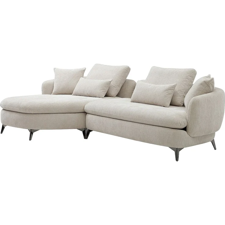Vente-unique - PIPANI - Sofa ohne Schlafmöglichkeit - Metall - Beige - 280 x 160 x 92 cm – Bild 4