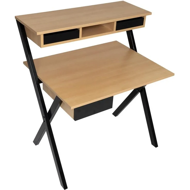 Homeoffice Schreibtisch X-Home Buche Dekor – Bild 4