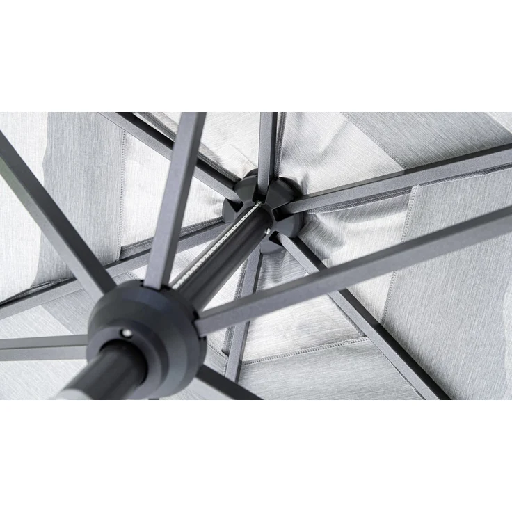 EASY ALLROUND Kurbelschirm Ø 270 cm anthrazit/ hellgrau meliert – Bild 2