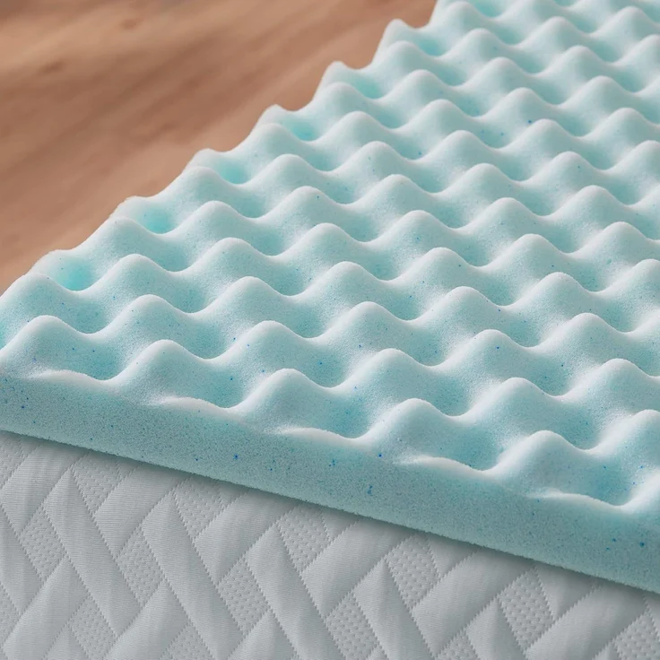 LUCID gewellter Matratzen-Topper mit kühlendem Gel-Memory-Foam, 5 cm dicke Matratzenauflage, 150x190 cm – Bild 6