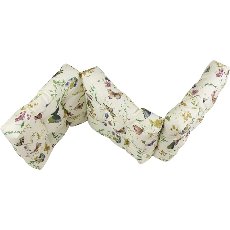 Sitzauflage Sommerwiese faltbar Blumen Polsterauflage Sitzkissen Kissen beige – Bild 2