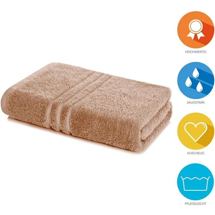 Lavea Badetuch Duschtuch 100x150 cm Elena Frottee Duschhandtuch, 100% Baumwolle, 500 g/m² Frottier, weich & saugstark, pflegeleicht
