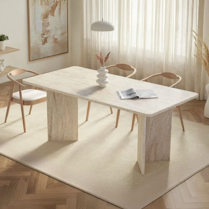 Skye Decor Esstisch Linza, Modernes Boho Design, Rechteckige Tischform, Kratzunempfindlich – Bild 1