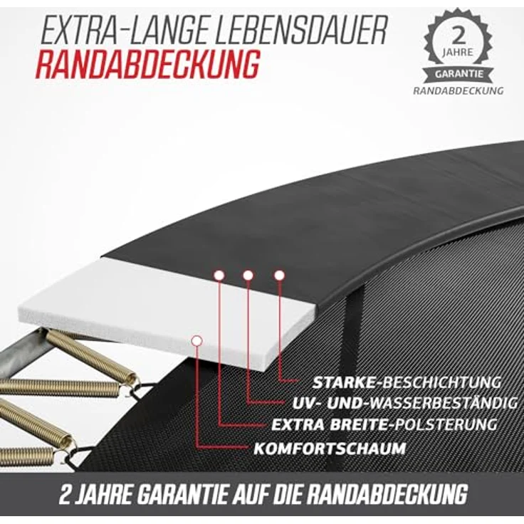 Berg Grand Champion InGround AirFlow Pro, ovales Trampolin 520 cm x 345 cm mit TwinSpring-Federn, grau – Bild 6