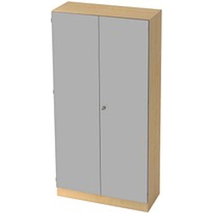 HAMMERBACHER Aktenschrank 6910, V6910/3/S/SG, 4 Fachböden, Ahorn/Silber, abschließbar, 100 x 42 x 200,4 cm