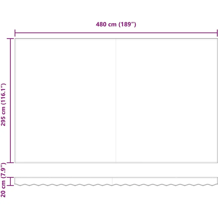 vidaXL Markisenrahmen Anthrazit und Weiß 500 x 300 cm 3331241 – Bild 11