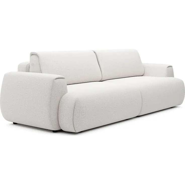 Vente-unique - MONELIA Sofa Stoff Weiß - B 106 cm x H 81 cm x L 260 cm – Bild 3