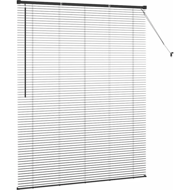 vidaXL Venezianische Jalousie Schwarz 175 x 145 cm 25 mm Aluminium 42006156 – Bild 6
