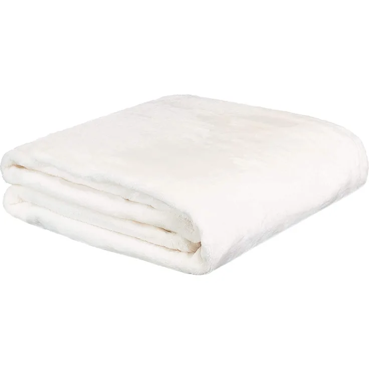 Brandsseller Hochwertige Kuscheldecke - Cashmere Feeling, Wohndecke, Micofaser, Tagesdecke (150x200, Creme)