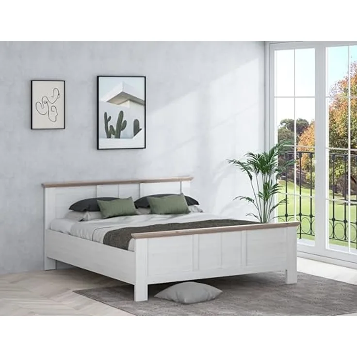 Doppelbett Bett ILOPPA 180 x 200 cm Optik: Schneeeiche, von Forte