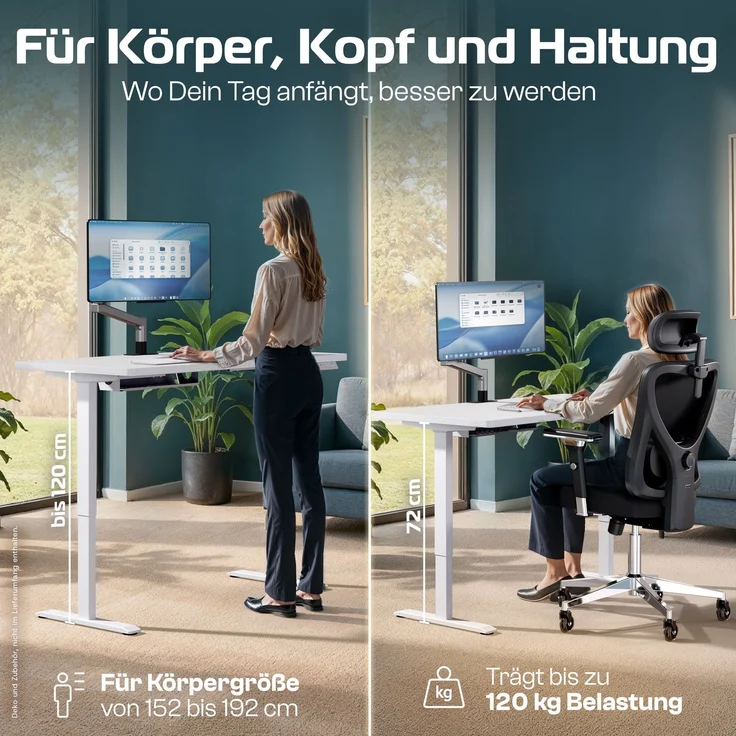 ProDesk Weiß/Weiß (160x80 cm) – Bild 2