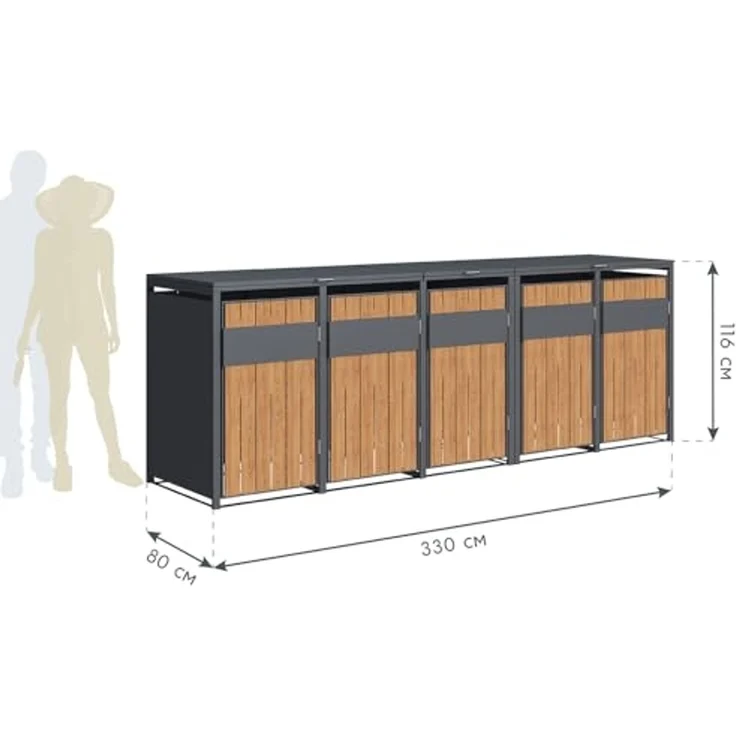 Westmann Varius 5 | Metall Mülltonnenbox 5er | – Bild 7