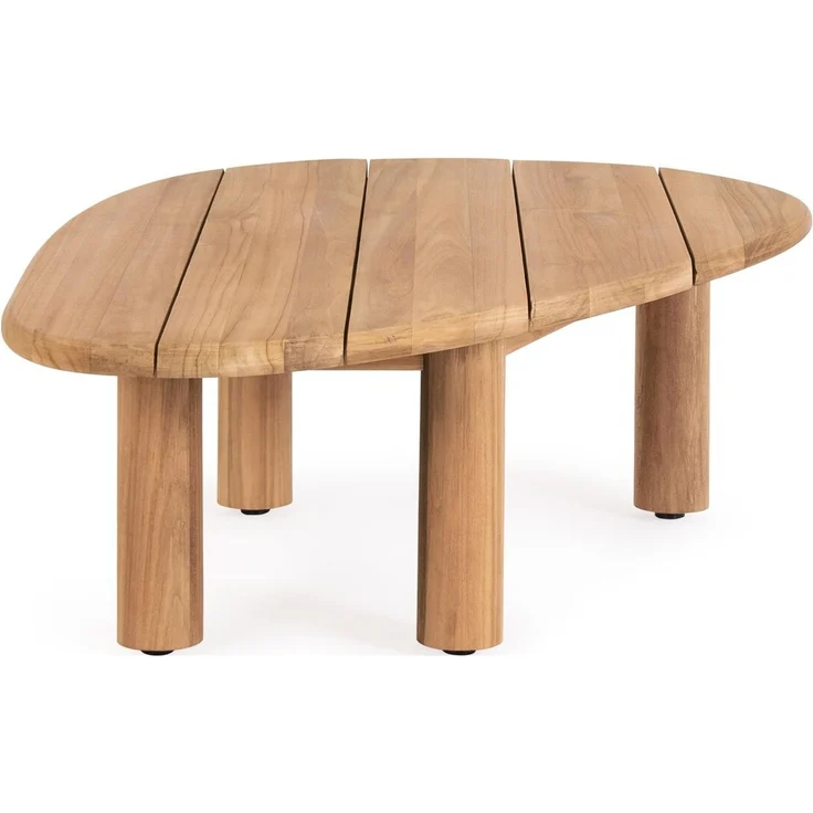 Gartencouchtisch Ustati - Teakholz massiv Natur, 120 x 78 cm – Bild 2