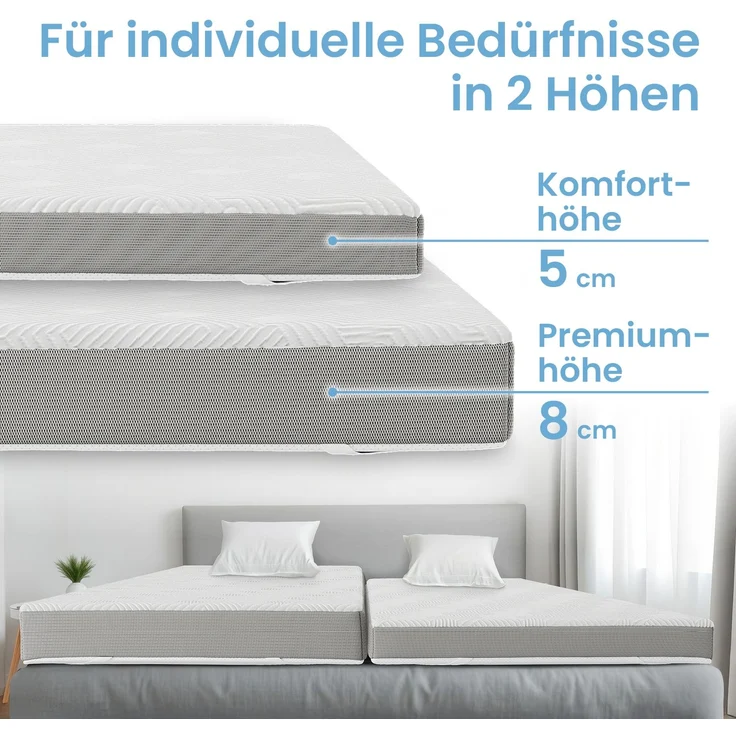 ELONEO 'Premium Spezial' Visco Topper 180x200 cm, Höhe 8 cm – Bild 4