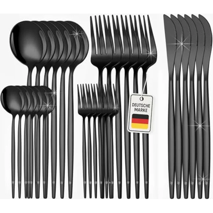 Roxlin Besteck-Set 30-teiliges Edelstahl-Besteckset modern & elegant 4 Farbe – Bild 2