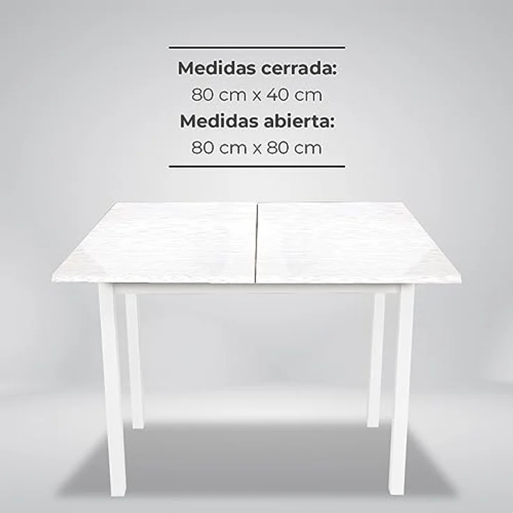 ASTIMESA Küchentisch im Buchstil ohne Schublade und Platte aus laminiertem Holz, Cervino, 80 x 40 cm a 80 x 80 cm – Bild 8
