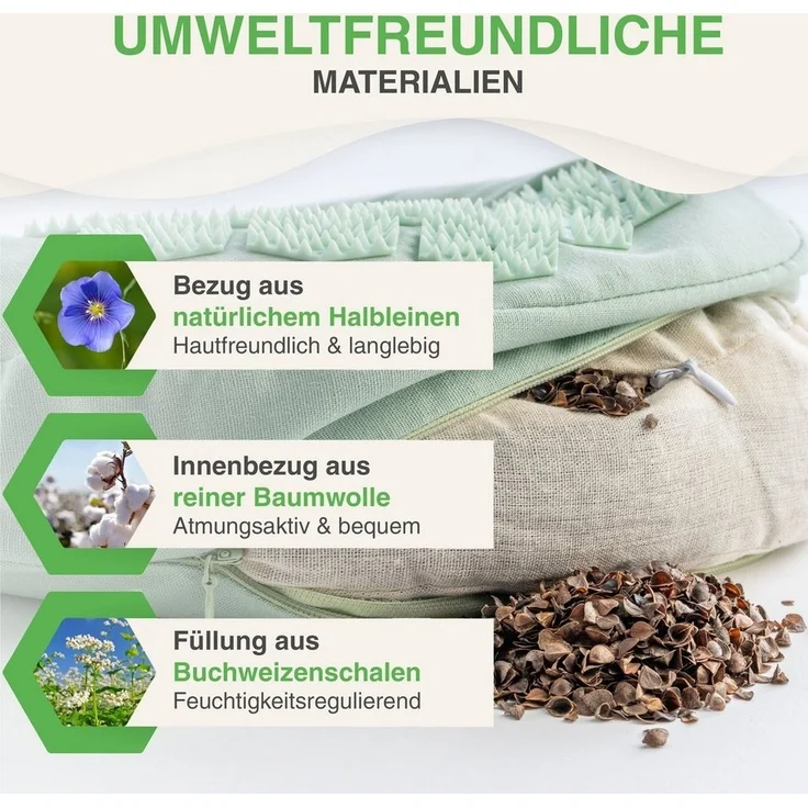 BACKLAxx® Nackenhörnchen Akupressur, Akupressur U Kissen – Bild 3