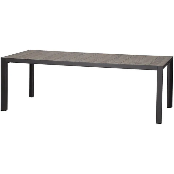 Siena Garden Silva Dining Tisch 220x100 cm ? Aluminium (matt anthrazit) & Keramikplatte (washed grey