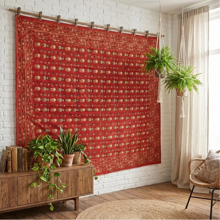 Guru-Shop Tagesdecke Blockdruck Tagesdecke, Bett & Sofaüberwurf,.. – Bild 3