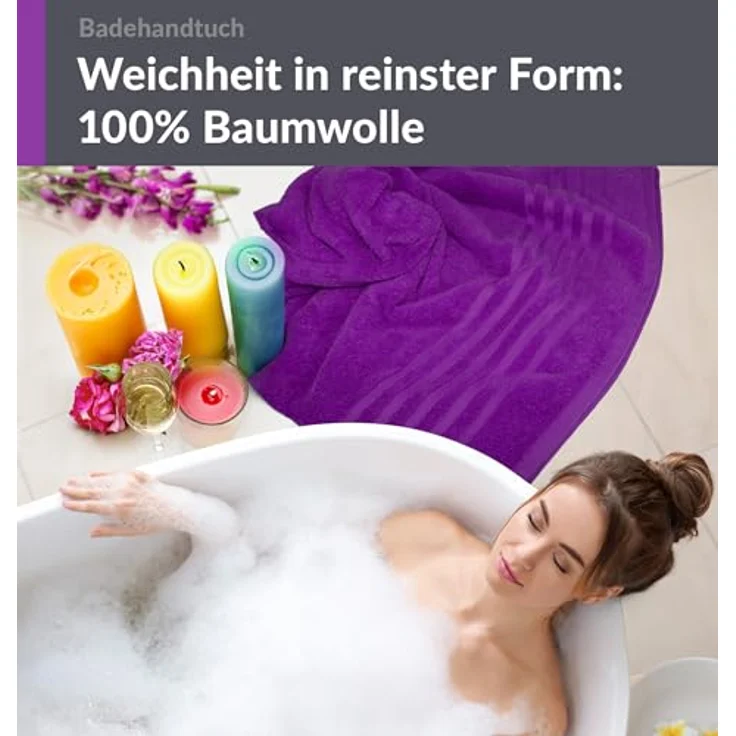 Lashuma Badetuch - XXL Handtuch London, Frottee (1-St), großes Badehandtuch - Duschtuch 100x150 cm für Damen & Herren – Bild 3