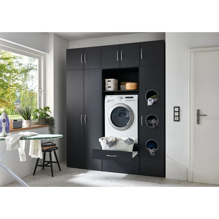 Waschmaschinenunterschrank >MRK Multiraumkonzept< in GRAPHIT - 70x52x68 (BxHxT) – Bild 4