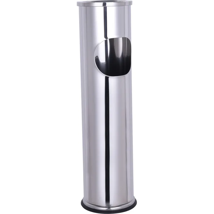 Chrom Standaschenbecher Windaschenbecher Mülleimer Gartenaschenbecher