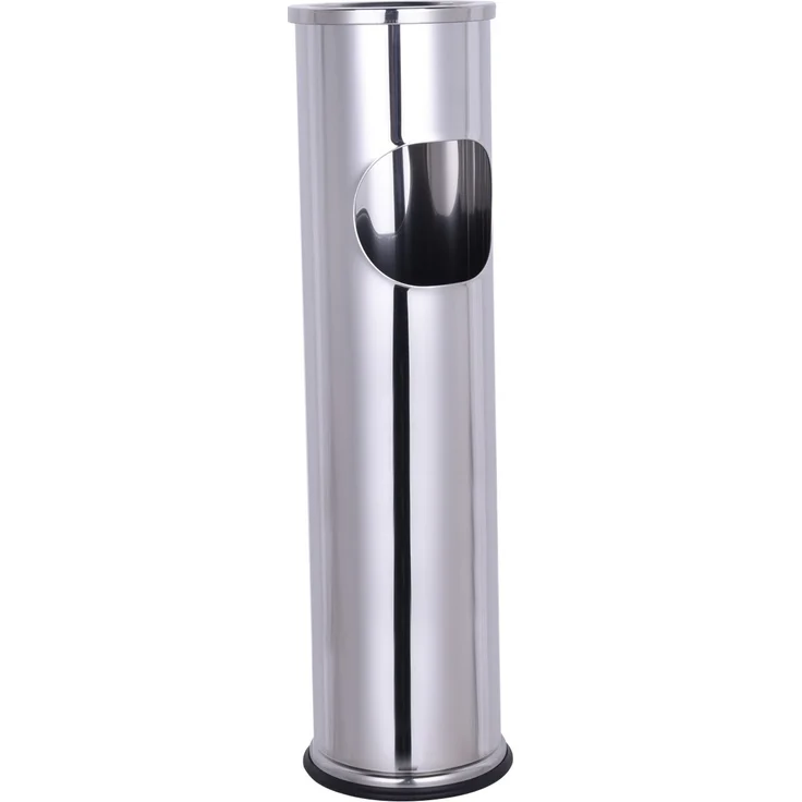 Chrom Standaschenbecher Windaschenbecher Mülleimer Gartenaschenbecher – Bild 1